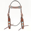 BEHSE128ME-Western Leather Headstall