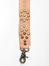 LC-ADBT133 Distressed Leather Bag Strap with Antique Brass Studs