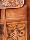ADBG776 American Darling Western Leather Backpack - Hand Tooled Floral Carved Full Grain Bag