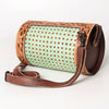 ADBG777 American Darling Hand Tooled Western Leather Duffel Bag - Floral Carved Travel Bag