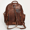 ADBG782 American Darling Western Leather Backpack - Hand Tooled Cowhide & Saddle Blanket