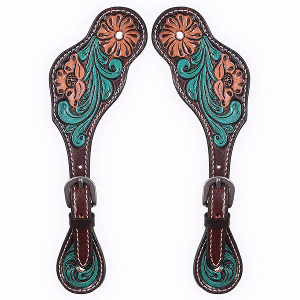 BER104-Western American Leather Spur Strap