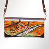 ADBGM112 Hand-Painted Leather Crossbody Clutch - Western Design by American Darling