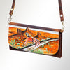 ADBGM112 Hand-Painted Leather Crossbody Clutch - Western Design by American Darling