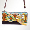 ADBGM179 Handcrafted Western Tooled Leather Crossbody with Artistic Rodeo Design