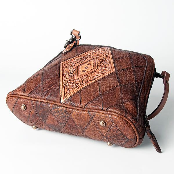 LC-ADBGZ518 Crossbody Hand Tooled Genuine Western Leather Women Bag
