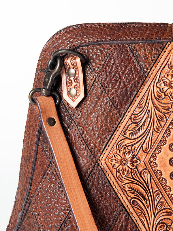 LC-ADBGZ518 Crossbody Hand Tooled Genuine Western Leather Women Bag