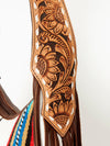 ADBGA212 American Darling Hand-Woven Saddle Blanket Hobo Bag Hand Tooled Leather Fringe