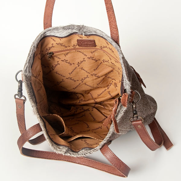 ADBG106 American Darling Hair-on Cowhide Western Tote Bag Genuine Leather