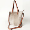 ADBG106 American Darling Hair-on Cowhide Western Tote Bag Genuine Leather