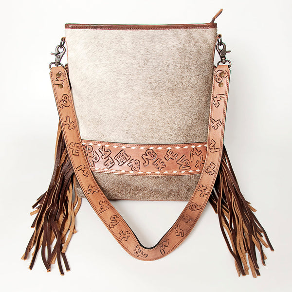 ADBG316 American Darling Hand Tooled Genuine Leather Large Cross body Bag