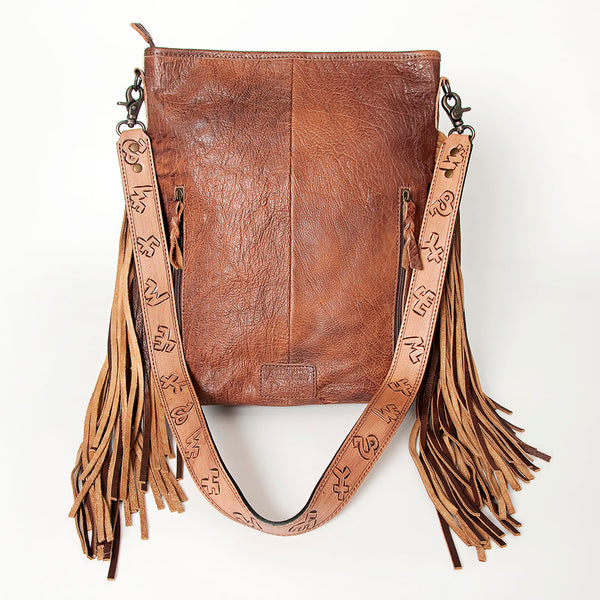 ADBG316 American Darling Hand Tooled Genuine Leather Large Cross body Bag