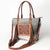 ADBG662 American Darling Hand Tooled Floral & Hair-On Cowhide Western Leather Tote Bag with Fringes