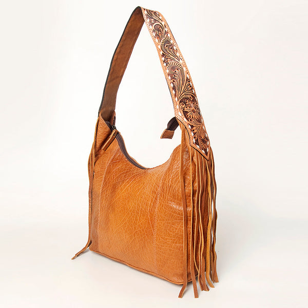 ADBGA215 American Darling Hobo Bag Full Grain Leather with Tooled Strap & Fringe