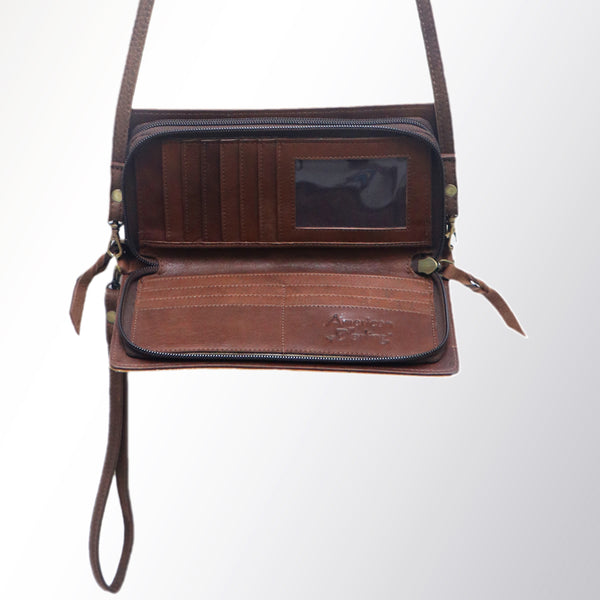 ADBGM169 Hand-Painted Leather Crossbody Purse - Multiple Western Scene