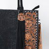 ADBG230 American Darling Western Leather Tote Bag - Hand Tooled Floral Carved Damascus Purse