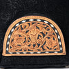 ADBGS156 Embossed Western Backpack with Hand-Tooled Floral Leather Pocket