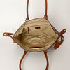 ADBGI105 Western Tote Bag - Genuine Leather & Hair-On Hide with Tooled Detailing