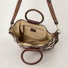 ADBGI143 Hair-On Hide Square Tote with Tooled Leather Patch - Western Cowgirl Bag