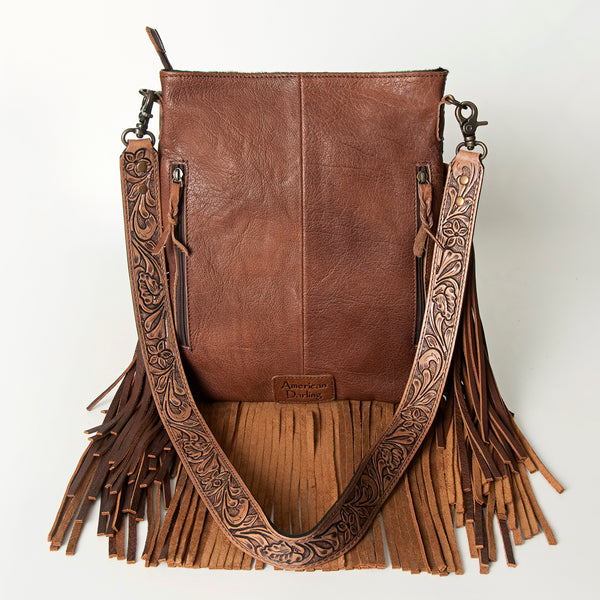 ADBGS192 Large Crossbody Genuine Western Leather Women Bag Pearl