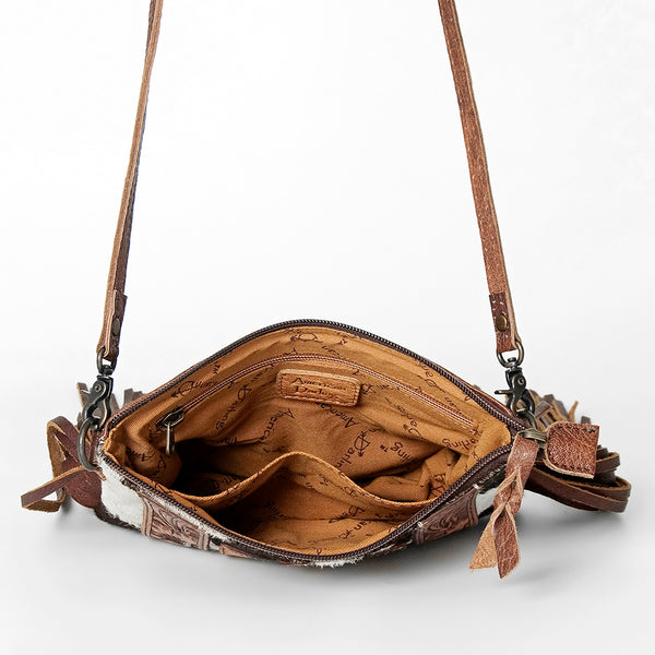 ADBG109 American Darling Hair-On Cowhide Crossbody Bag - Genuine Leather Western Purse