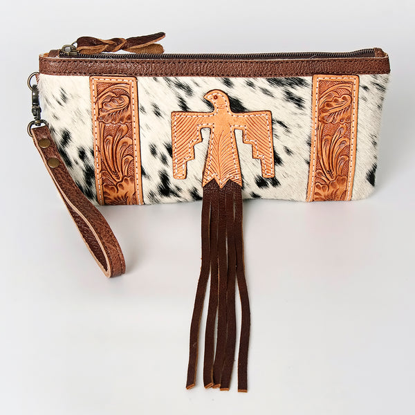 ADBG344 American Darling Hand Tooled Leather Wristlet Bag