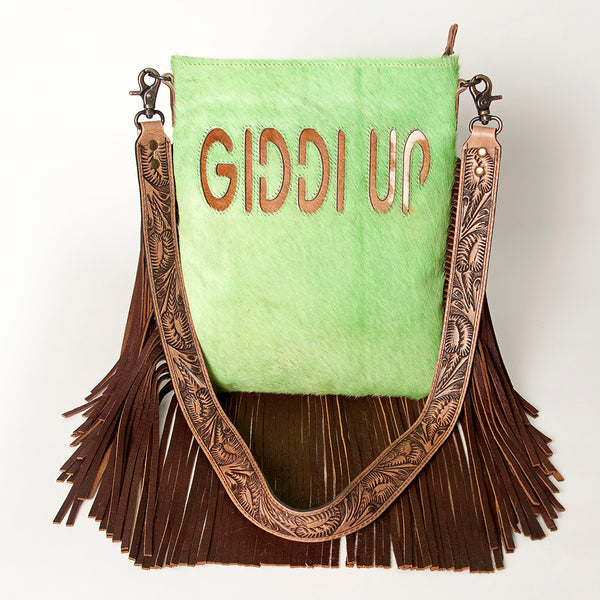 ADBGS192 Large Crossbody Genuine Western Leather Women Bag Sage