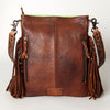 ADBGS192 Large Crossbody Genuine Western Leather Women Bag Sage