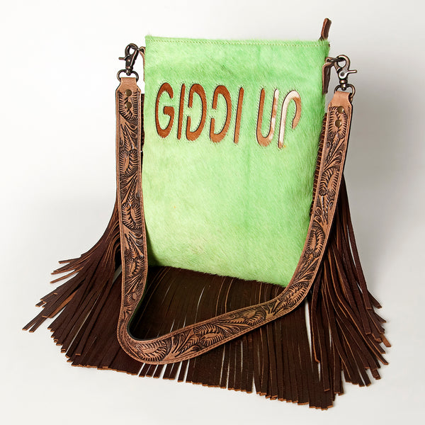 ADBGS192 Large Crossbody Genuine Western Leather Women Bag Sage