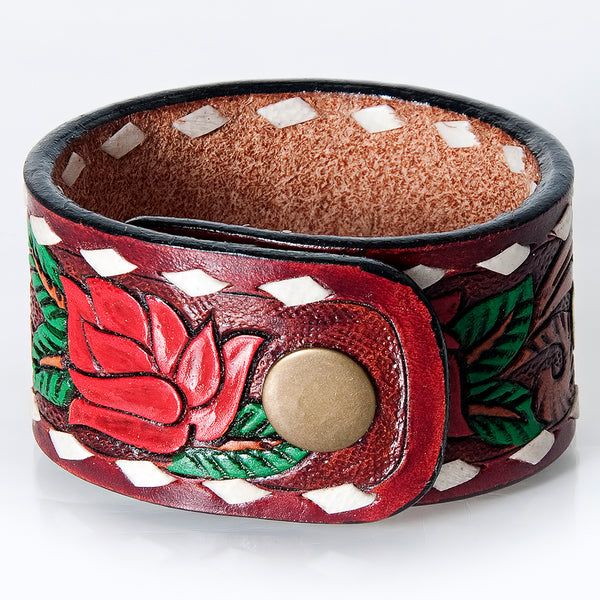LC-ADBRF180 carved Genuine Leather Bracelet women