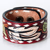 LC-ADBRF180 carved Genuine Leather Bracelet women