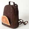 ADBGS156 Embossed Western Backpack with Hand-Tooled Floral Leather Pocket