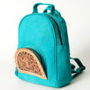 ADBGS156 Embossed Western Backpack with Hand-Tooled Floral Leather Pocket