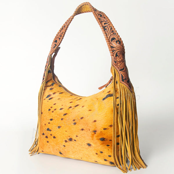 ADBG803 American Darling Handcrafted Cowhide Hobo Bag Tooled Leather Fringe Shoulder Bag