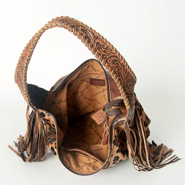 ADBG803 American Darling Handcrafted Cowhide Hobo Bag Tooled Leather Fringe Shoulder Bag