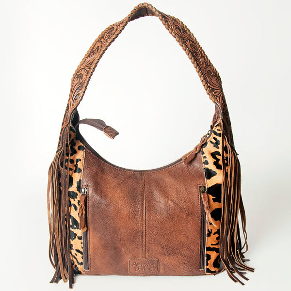 ADBG803 American Darling Handcrafted Cowhide Hobo Bag Tooled Leather Fringe Shoulder Bag