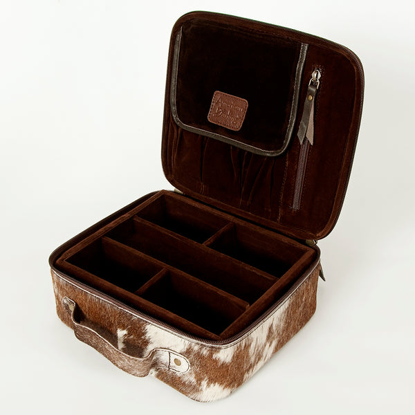ADBGA225 American Darling Hair on Hide Makeup Bag Western Leather Travel Case