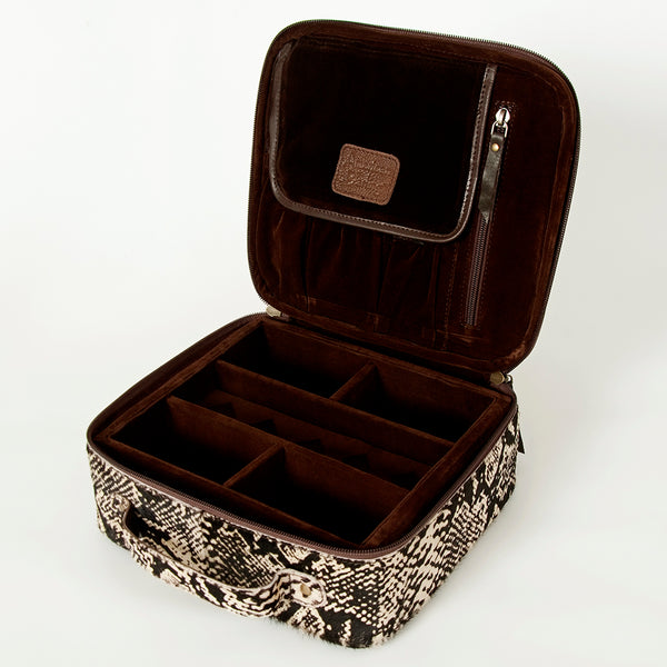 ADBGA229 American Darling Hair-On Cowhide Genuine Leather Jewelry Case Organizer