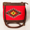 ADBGA236 American Darling Kilim & Leather Crossbody Bag - Western Saddle Purse