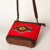 ADBGA236 American Darling Kilim & Leather Crossbody Bag - Western Saddle Purse