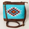 ADBGA236 American Darling Kilim & Leather Crossbody Bag - Western Saddle Purse