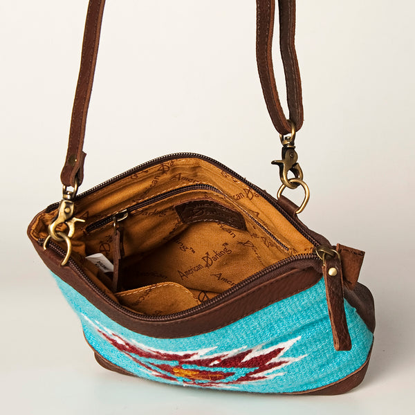 ADBGA236 American Darling Kilim & Leather Crossbody Bag - Western Saddle Purse