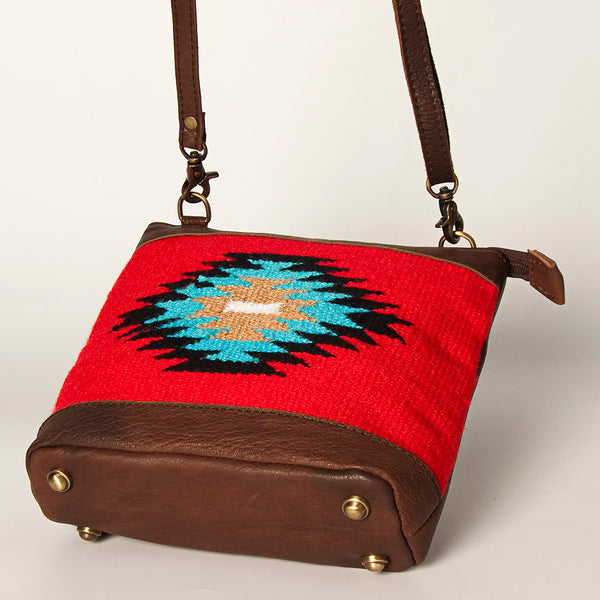 ADBGA236 American Darling Kilim & Leather Crossbody Bag - Western Saddle Purse