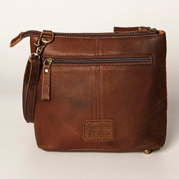 ADBGA236 American Darling Kilim & Leather Crossbody Bag - Western Saddle Purse