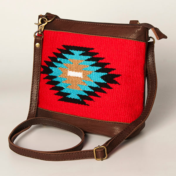 ADBGA236 American Darling Kilim & Leather Crossbody Bag - Western Saddle Purse