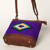 ADBGA236 American Darling Kilim & Leather Crossbody Bag - Western Saddle Purse