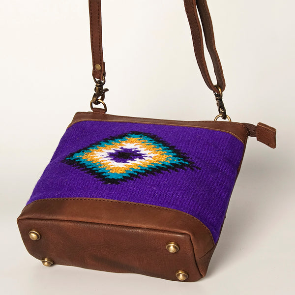 ADBGA236 American Darling Kilim & Leather Crossbody Bag - Western Saddle Purse