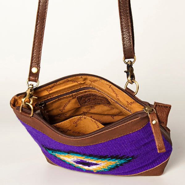 ADBGA236 American Darling Kilim & Leather Crossbody Bag - Western Saddle Purse