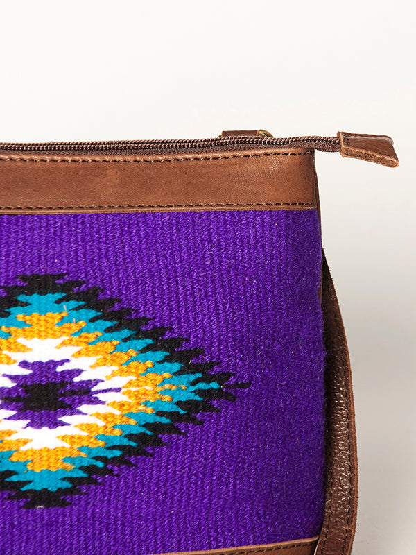 ADBGA236 American Darling Kilim & Leather Crossbody Bag - Western Saddle Purse