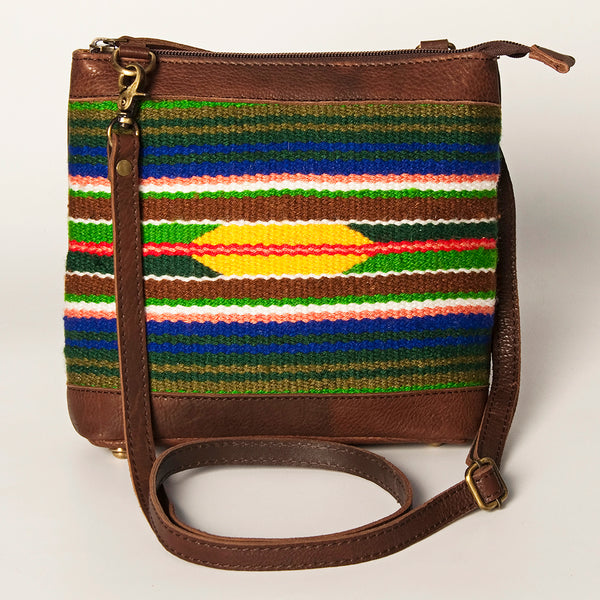 ADBGA236 American Darling Kilim & Leather Crossbody Bag - Western Saddle Purse